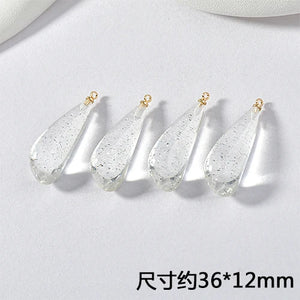 Vintage Resin Smudging Drop Pendant Ear Stud Accessories