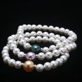 Vintage Steel Charm Mother of Pearl Shell Bracelets