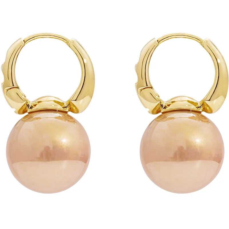 Vintage Pearl Stud Earrings Hoop Jewelry for Women Bridal