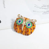 Vintage Owl Brooch Pin Crystal Rhinestone Jewelry