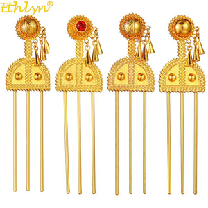 Vintage Ethiopian Hair Sticks African Bridal Wedding Hairpins Hair Clip
