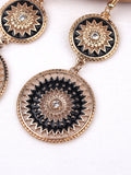 Bohemian Drop Dangle Earrings Wood Beads Geometric Leaf Round Boho