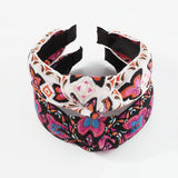 Ethnic Embroidery Butterfly Hairband Turban Headwear