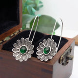 Vintage Ethnic Flower Drop Hanging Earring for Women Trend