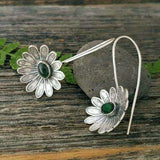 Vintage Ethnic Flower Drop Hanging Earring for Women Trend