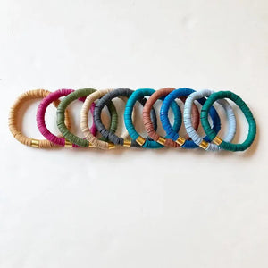 Vintage Ethnic Style Copper Alloy Bracelet Silicone Elastic Bangle