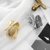Vintage Ethnic Leaf Shape Open Bracelet Women's Retro Metal Rock Party Jewelry