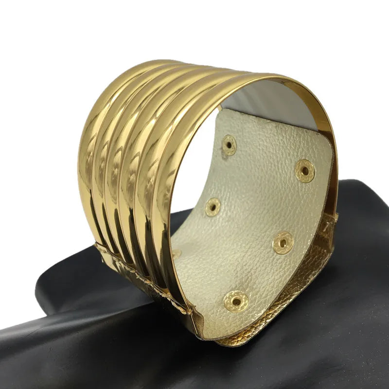 Vintage Europe Metal Collar Choker Necklace Punk Wide Alloy Collars