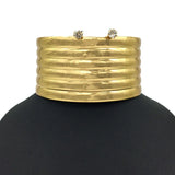 Vintage Europe Metal Collar Choker Necklace Punk Wide Alloy Collars