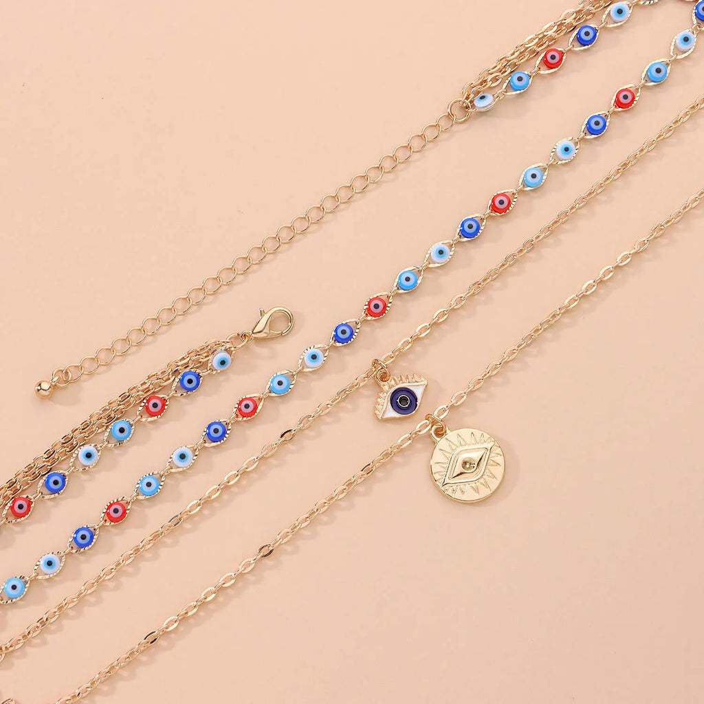 Vintage Evil Eyes Necklace Bohemian Devil Choker Charm Pendant Necklaces