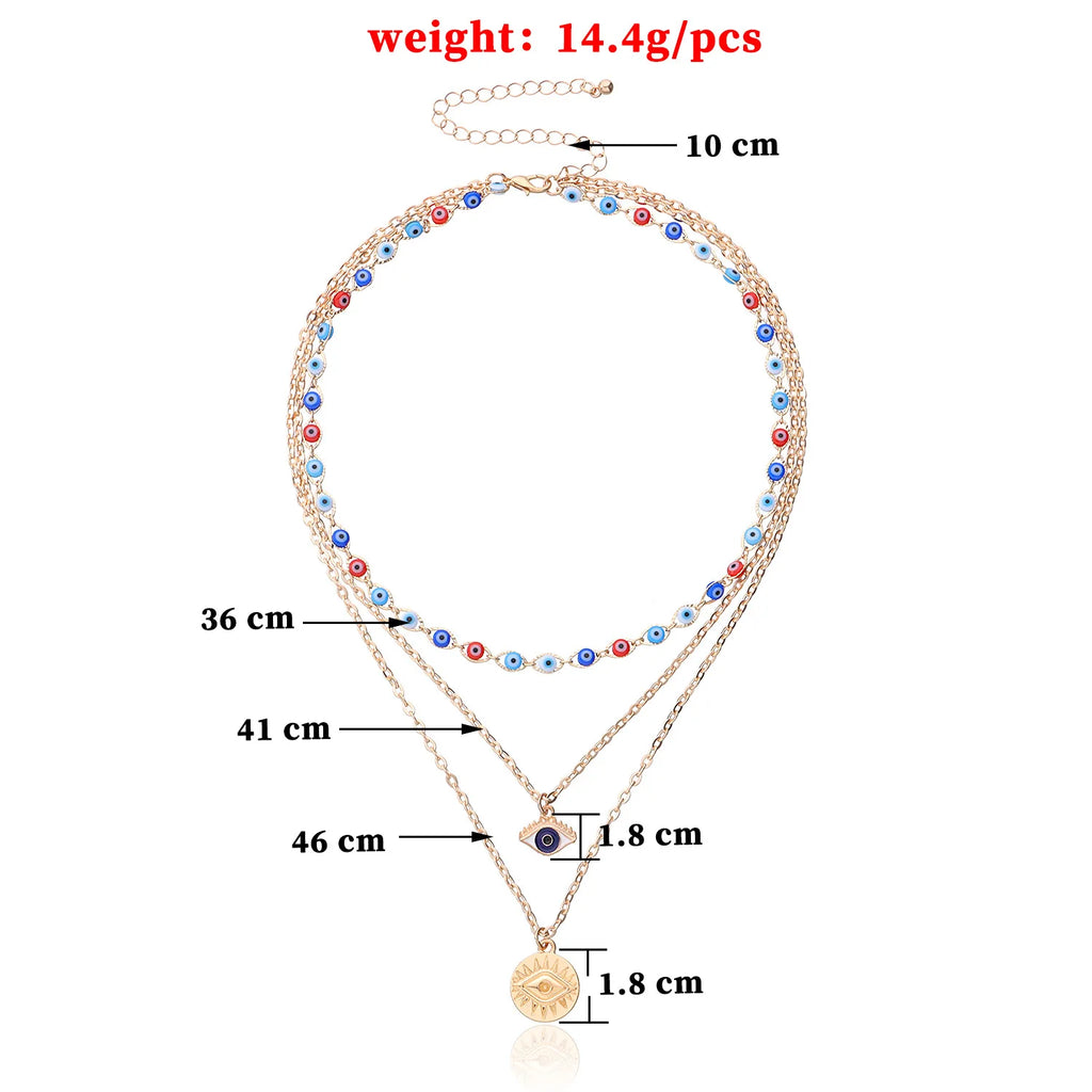 Vintage Evil Eyes Necklace Bohemian Devil Choker Charm Pendant Necklaces