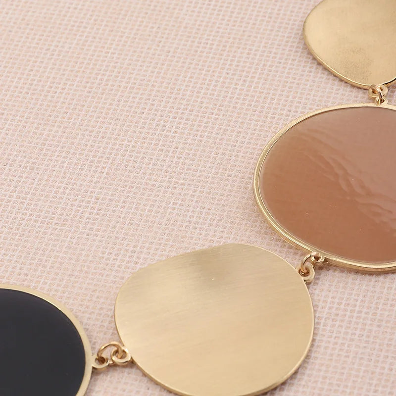 Boho Round Pendant Choker Necklace
