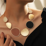 Boho Round Pendant Choker Necklace