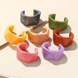 Vintage Adjustable Opening Bracelet Wide Thick Charm Resin Bangle