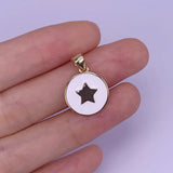 Vintage Coin Victory Pentagram Shape Pendant Charm Enamel Jewelry