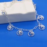 925 Sterling Silver Vintage Crown Anklets for Women