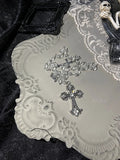 Vintage Gothic Punk Cross Pendant Necklace Halloween Gift