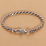 Vintage National Style Vajra Twisted Bracelet Men's Jewelry