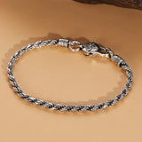 Vintage National Style Vajra Twisted Bracelet Men's Jewelry