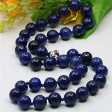 Vintage Lapis Lazuli Stone Beads Necklace 18in Y757