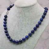 Vintage Lapis Lazuli Stone Beads Necklace 18in Y757