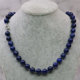 Vintage Lapis Lazuli Stone Beads Necklace 18in Y757