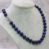 Vintage Lapis Lazuli Stone Beads Necklace 18in Y757