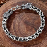 Vintage Silver Gothic Dragon Bracelet