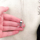 Vintage Skull Pendant Necklace Y2k Grunge Jewelry Goth Gothic Choker