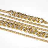 Bohemian Metal Chain Pendant Necklace Vintage Silver