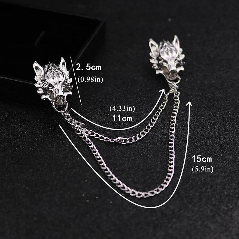 Vintage Triangle Collar Pin Crown Brooch