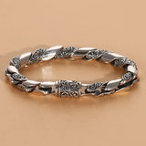Vintage Pattern Cylinder Twist Pin Buckle Bracelet