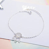 Vintage Crystal Wedding Jewelry 925 Silver Dream Catcher Feather Bracelet