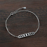 Vintage Female Moon Phase Bracelet Classic Sterling Silver Chain
