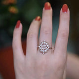 Vintage Silver Pearl Ring for Women