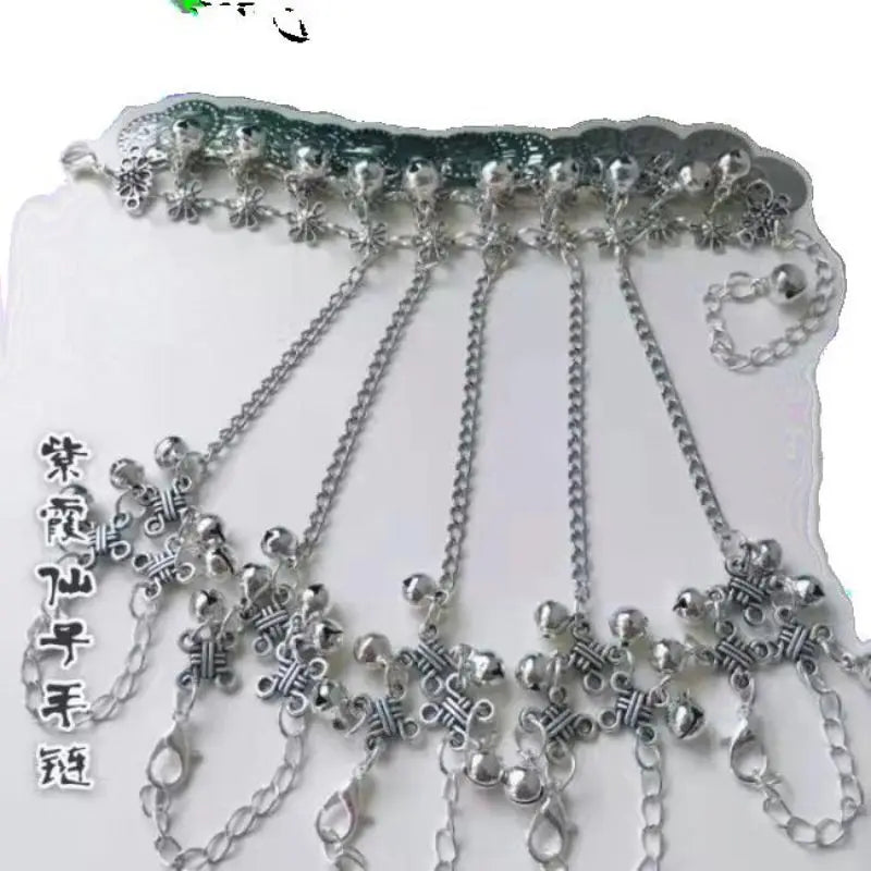 Vintage Finger Bracelet Ethnic Wind Coin Silver Bracelet Girls