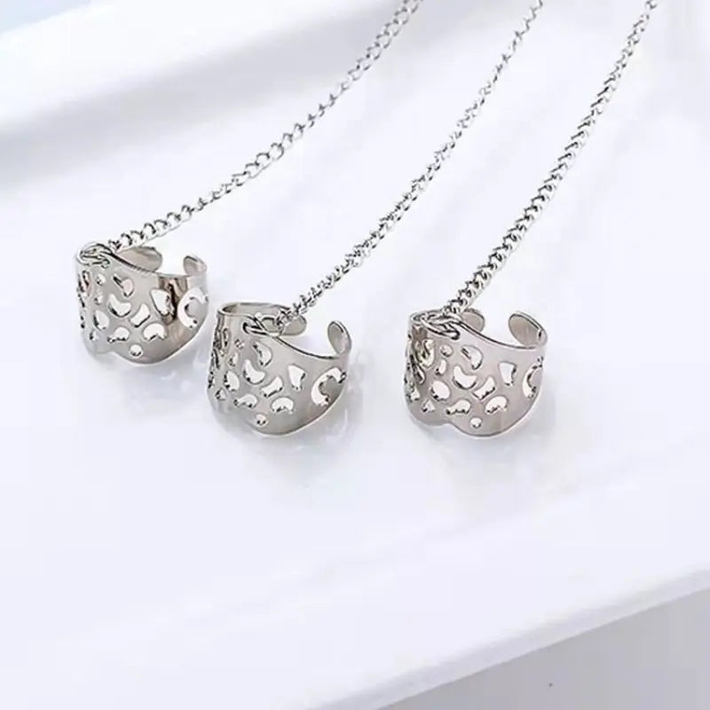 Vintage Finger Bracelet for Women Opening Adjustable Silver Bracelet