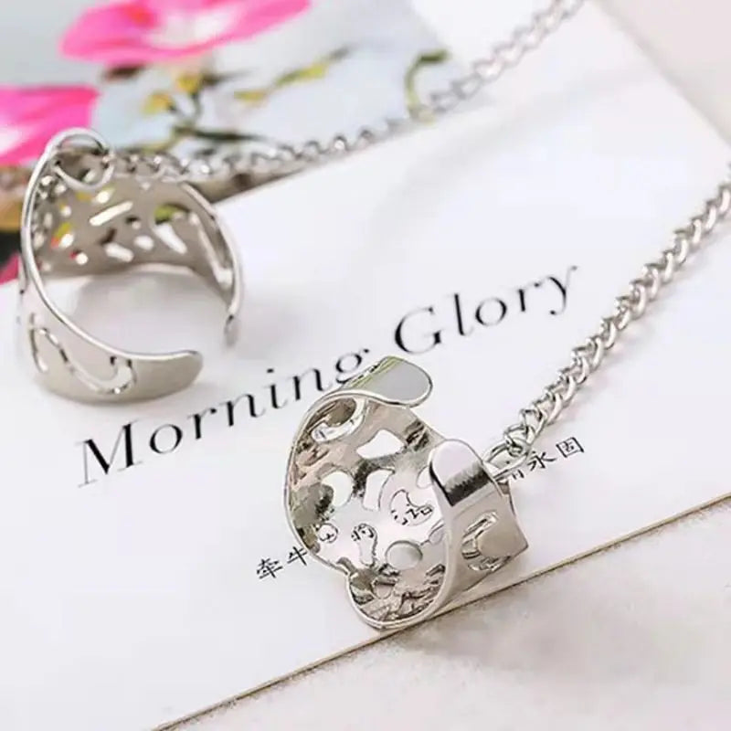 Vintage Finger Bracelet for Women Opening Adjustable Silver Bracelet