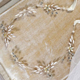 Vintage Floral Leaf Bridal Hair Comb Vine Freshwater Pearls Wedding Jewelry
