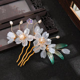 Vintage Flower Hairpins Pearl Side Comb Classic Jewelry Hair Accessories