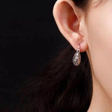 Vintage Flower Hoop Earrings 925 Sterling Silver Brincos Retro Ethnic Jewelry