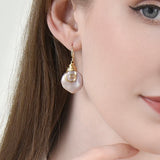 Baroque Pearl Earrings 925 Silver Freshwater Pearls