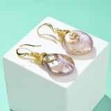 Baroque Pearl Earrings 925 Silver Freshwater Pearls