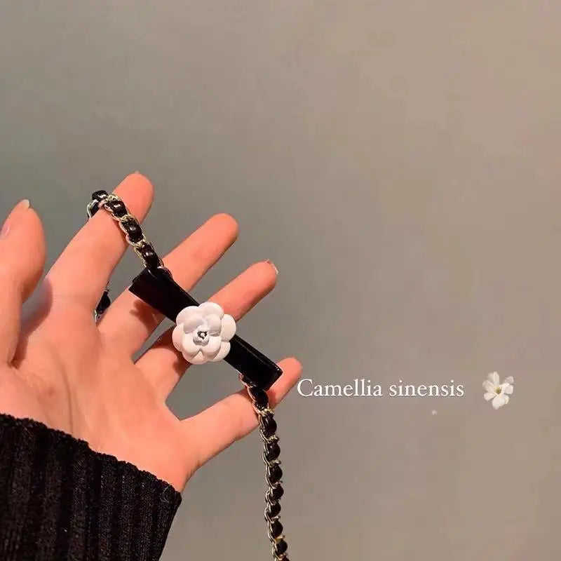 Vintage French Sweet Bow Flower Clavicle Chain Necklace