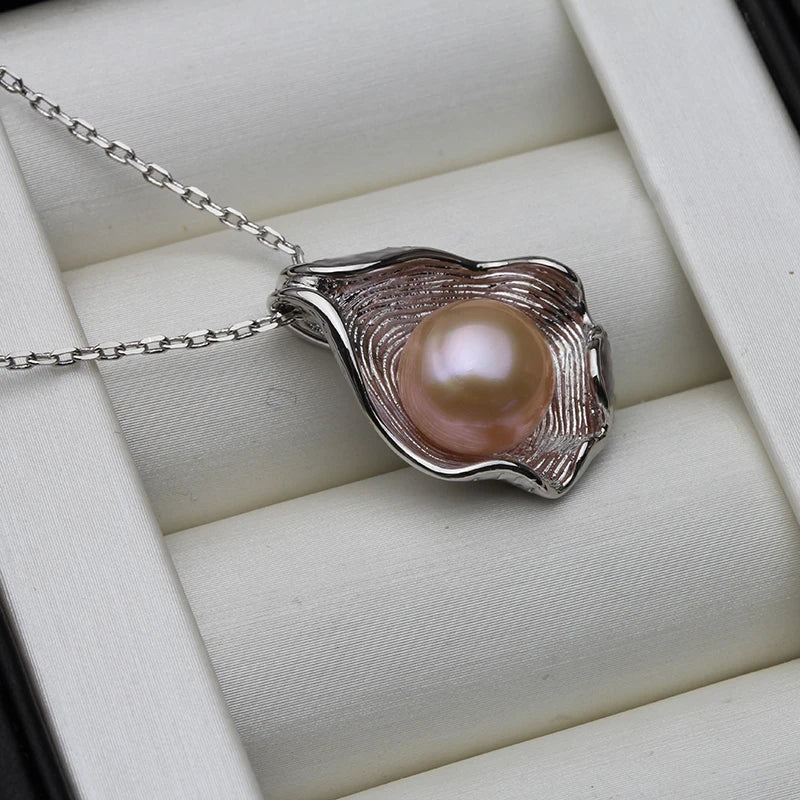 Vintage Freshwater Pearl Pendant 925 Sterling Silver Necklace Fine Jewelry
