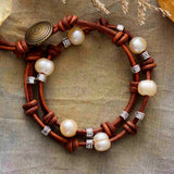 Vintage Freshwater Pearl Antique Beads Bracelet Friendship Wrap Bracelet