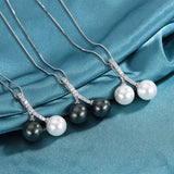 Vintage Fritillary Pearl Pendant Necklace Boho Charms Gift