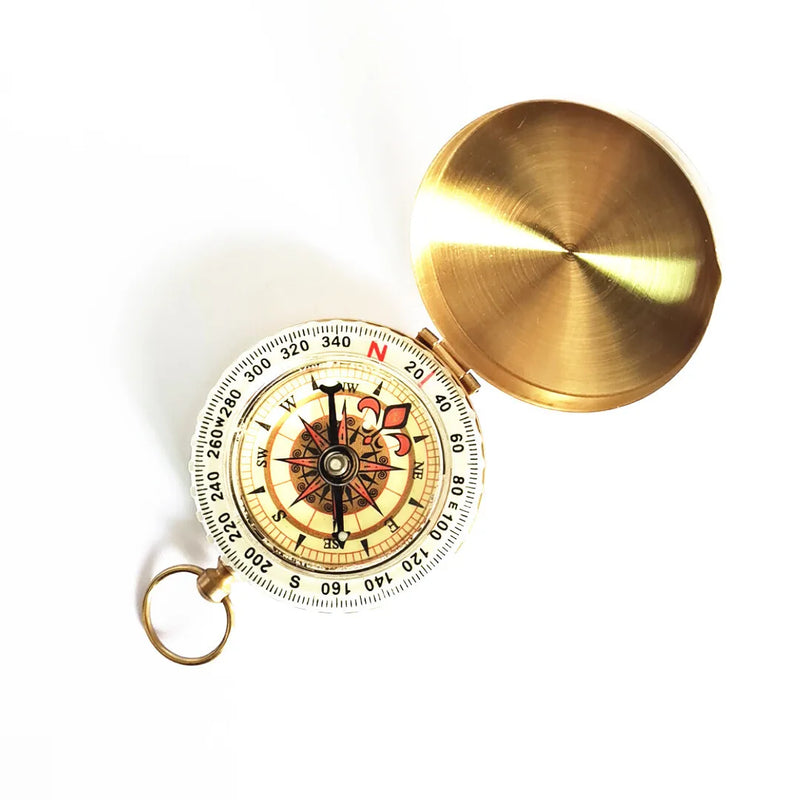 Vintage G50 Portable Compass Personalised Camping Hiking Pocket Copper Compass