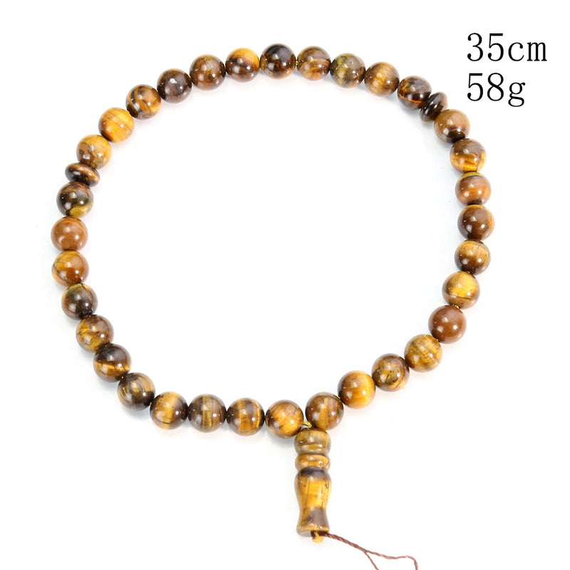Vintage Tiger's Eye Stone Beads Handmade Rosary Bracelet