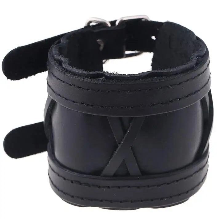 Vintage Wide Cuff Leather Bracelet Belt Punk Rock Retro Jewelry Cowhide Bangle